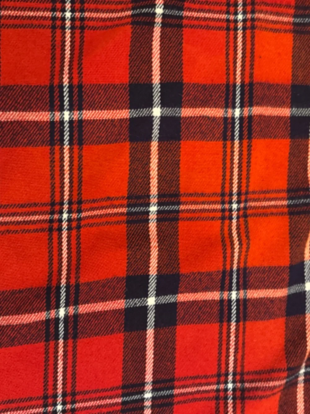 VINTAGE FARIBO RED PLAID THROW/STADIUM/CAMP BLANKET
